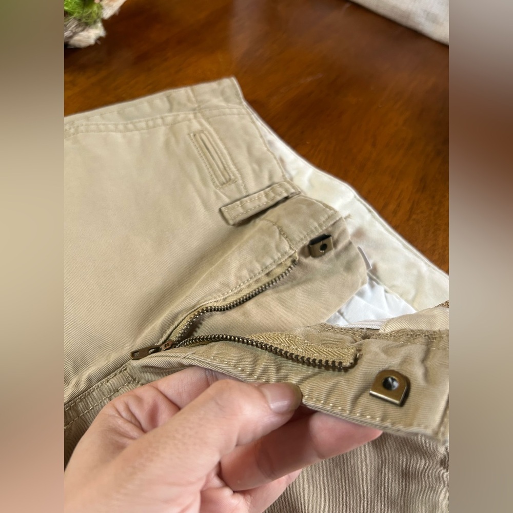 GAP Khaki Pants Boys Size 7 Regular Adjustable Waist Neutral Beige - Picture 3 of 6